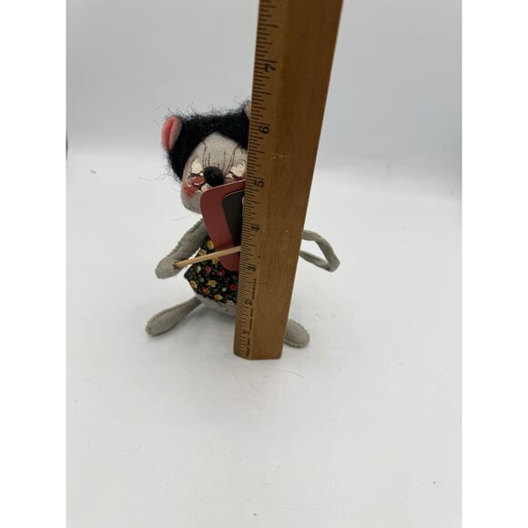 1971 Annalee Mobilitee Teacher Mouse Doll 6” Holding Chalkboard & Pointer VTG - Picture 9 of 9
